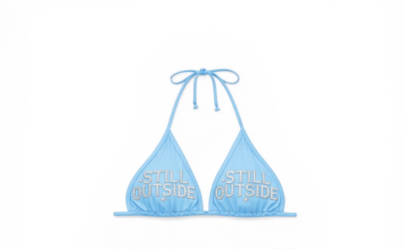 Pretty Pressure Blue Swim Top